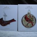 Hallmark 2010 & 2012 Cardinal's Song & Cardinal Red Lot Of 2 Northern Cardinal Ornaments