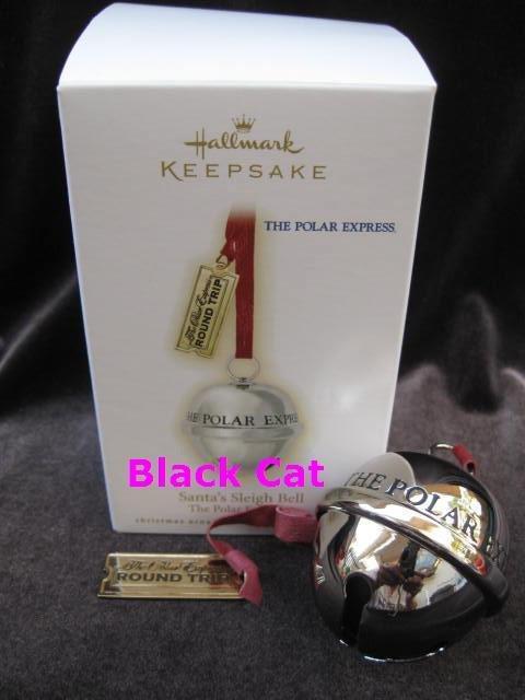 Hallmark 2009 Santa's Sleigh Bell The Polar Express Sleigh Bell Christmas Tree Ornament