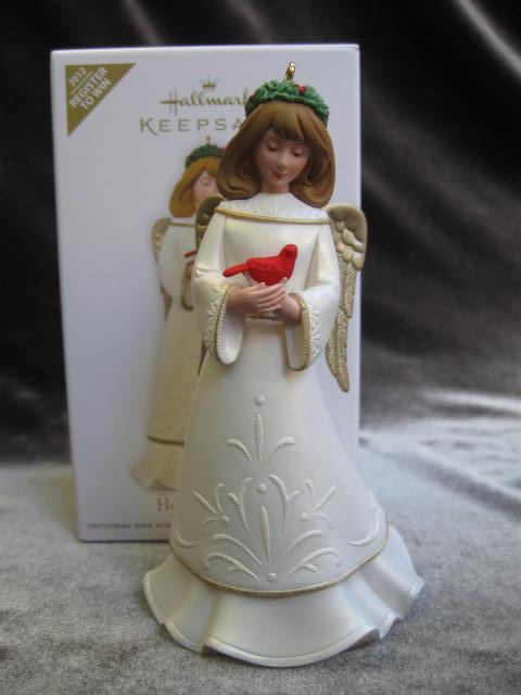 Heavenly Friends Hallmark 2012 Register To Win Angel & Cardinal Christmas Tree Ornament