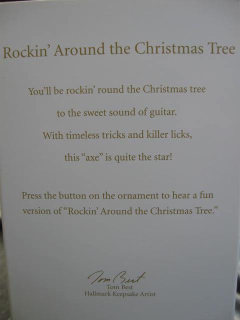 Hallmark 2012 Rockin' Rockin Around The Christmas Tree Magic Sound Ornament