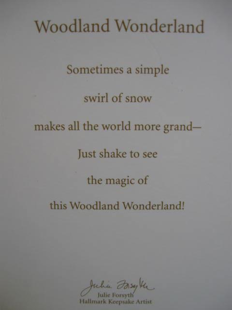 Hallmark 2012 Woodland Wonderland Snowman Snowglobe Chrsitmas Tree Ornament