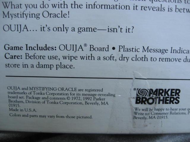 Vintage Halloween Ouija Board Parker Brothers Mystifying Oracle
