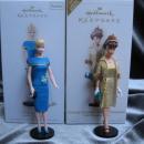 Hallmark 2006 Evening Splendor Barbie & 2008 Club Meeting Lot Of 2 Barbie Christmas Tree Ornaments