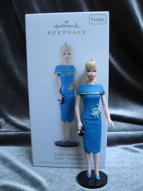 Hallmark 2008 Club Meeting Barbie Christmas Ornament