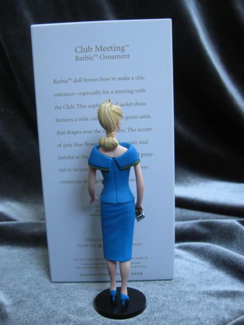 Hallmark 2008 Club Meeting Barbie Christmas Ornament