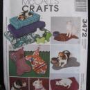 McCall's Crafts 3472 Dog Bed, Mat, Collar & Pillows & Gift Bags Sewing Pattern