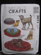 McCall's Crafts 3071 dog Bed, Dog Cover & Dog Coat Sewing Pattern