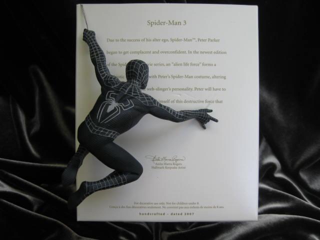 Hallmark 2007 Black Spider Man Spiderman 3 Ornament