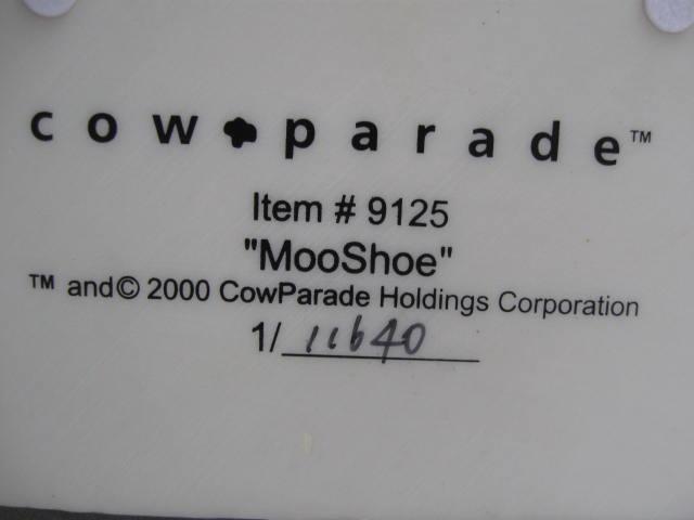 Cow Parade Mooshoe Cows on Parade Numbered First 1st Edition Figurine