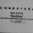 Cow Parade Mooshoe Cows on Parade Numbered First 1st Edition Figurine