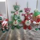 Hallmark 2006 2007 2008 Peppermint Pals Pup & Sweet Treat Elf Lot of 3 Christmas Tree Ornaments