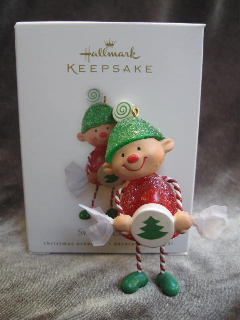 Hallmark 2008 Sweet Treat Elf Gum Drop Christmas Tree Ornaments