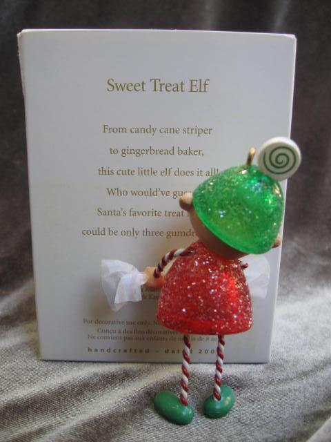Hallmark 2008 Sweet Treat Elf Gum Drop Christmas Tree Ornaments