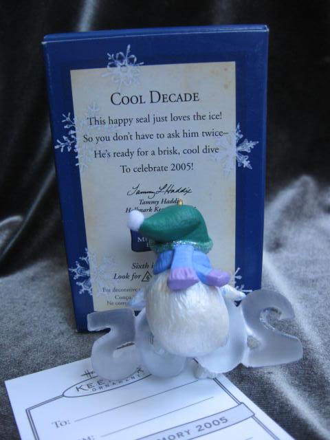 Hallmark 2005 Cool Decade White Seal #6 In Cool Decade Series Christmas Tree Ornament