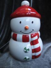 Hallmark 2012 Snowman Cookie Treat Candy Jar Christmas Holiday Winter