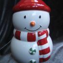 Hallmark 2012 Snowman Cookie Treat Candy Jar Christmas Holiday Winter