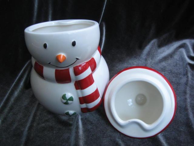 Hallmark 2012 Snowman Cookie Treat Candy Jar Christmas Holiday Winter