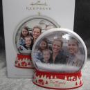 Hallmark 2012 Our Family Snowglobe Photo Holder Christmas Tree Ornament