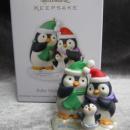 Hallmark 2012 Baby Makes Three Penguins Christmas Tree Ornament