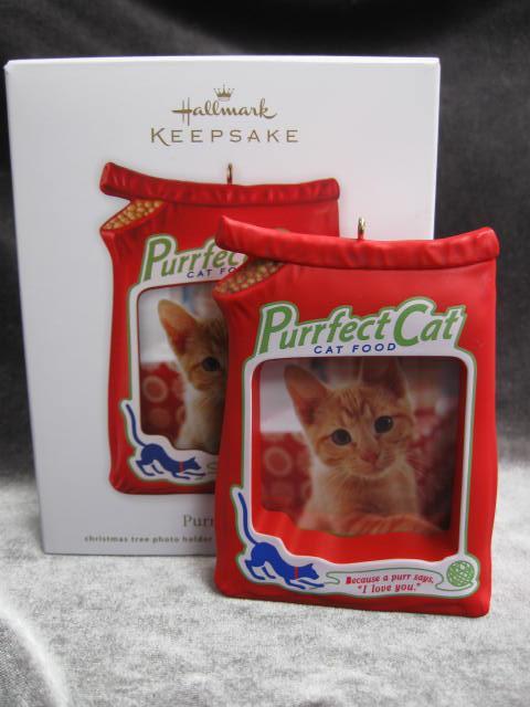 Hallmark 2012 Purrfect Cat Perfect Cat Photo Holder Christmas Tree Ornament