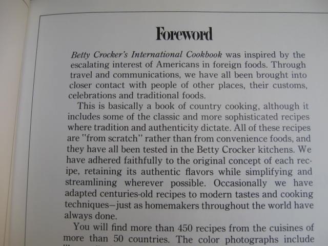 Vintage Betty Crocker's International Cookbook