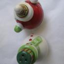 Santa Claus & Snowman Winter or Christmas Salt & Pepper Shakers S/P