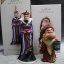 Hallmark 2007 Mirror Mirror On The Wall & Grumpy Before Coffee Disney's Snow White Lot Of 2 Christmas Tree Ornaments