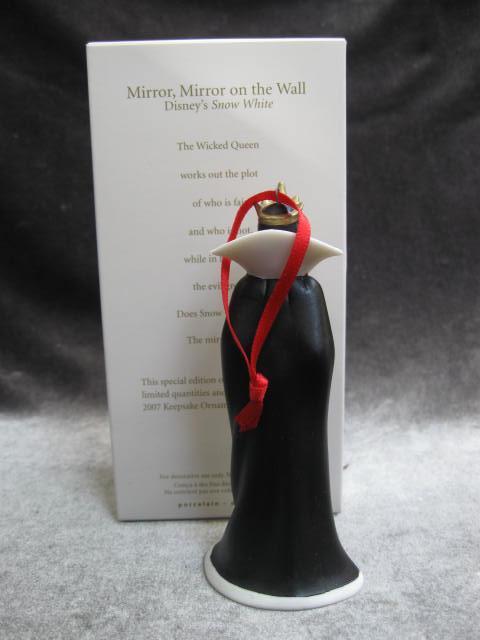 Hallmark 2007 Mirror Mirror On The Wall & Grumpy Before Coffee Disney's Snow White Lot Of 2 Christmas Tree Ornaments