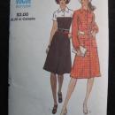 New Vintage Vogue 8209 Misses' & Half Size Semi Fitted Dress Sewing Pattern Size 16 1/2