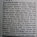 New Vogue 7441 Plush Dog Pillow Sewing Pattern OOP