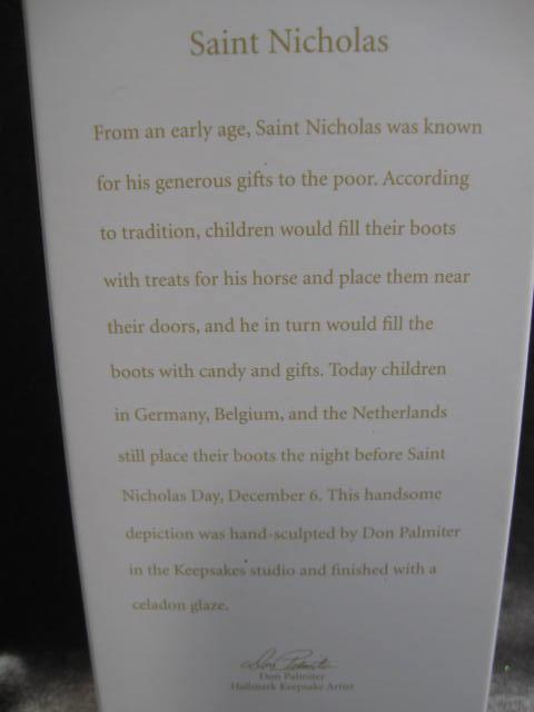 Hallmark 2012 Saint Nicholas Ceramic Christmas Tree Ornament