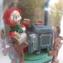 Hallmark 1990 Mrs. Santa's Kitchen With Gingerbread Christmas Cookies & Oven Magic Light & Motion Christmas Tree Ornament