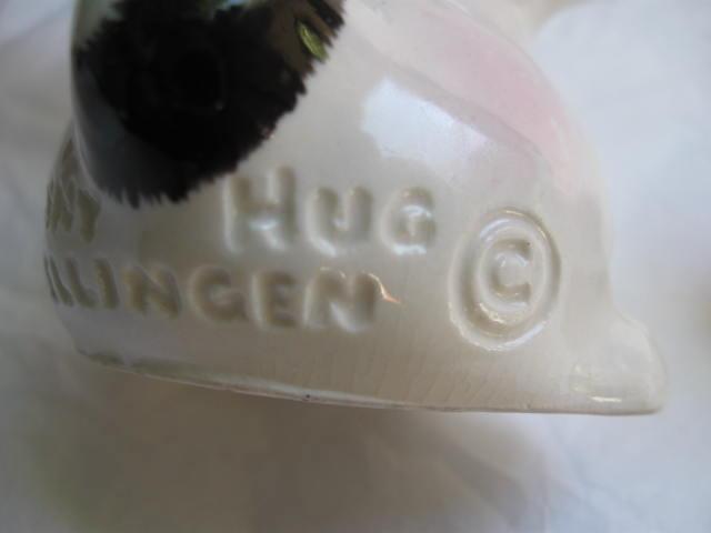 Vintage Bunny Hug Anthropomorphic Rabbit Van Tellingen Salt & Pepper Shakers
