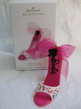Hallmark 2012 Shoe-licious Barbie Pink High Heel Shoe Christmas Tree Ornament