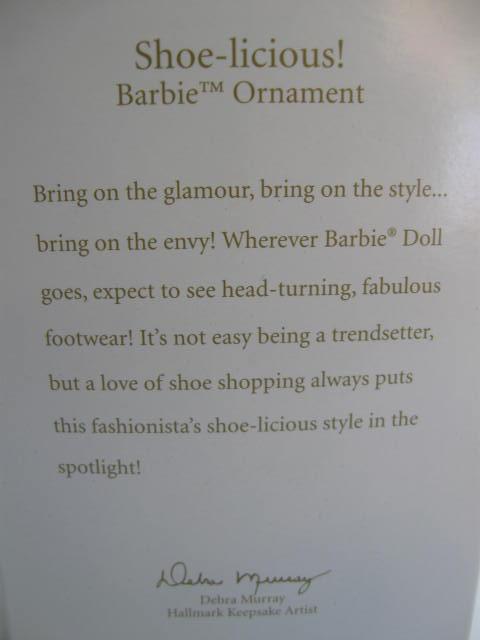 Hallmark 2012 Shoe-licious Barbie Pink High Heel Shoe Christmas Tree Ornament