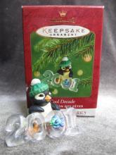 Hallmark 2001 Cool Decade Penguin 2nd In Series Christmas Tree Ornament