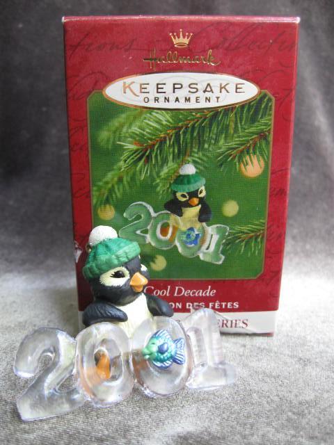 Hallmark 2001 Cool Decade Penguin 2nd In Series Christmas Tree Ornament