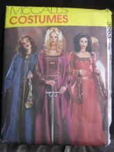 New McCall's 3663 Misses' Italian Renaissance Medieval Juliet Robe Gown Halloween Costume Sewing Pattern Size EE 14, 16, 18,20