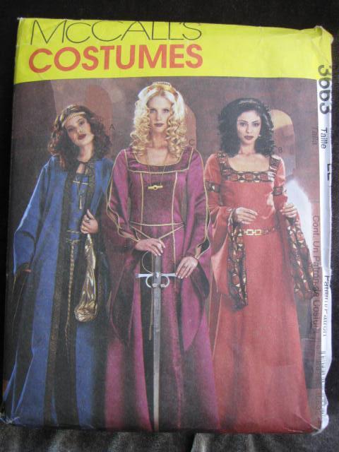 New McCall's 3663 Misses' Italian Renaissance Medieval Juliet Robe Gown Halloween Costume Sewing Pattern Size EE 14, 16, 18,20