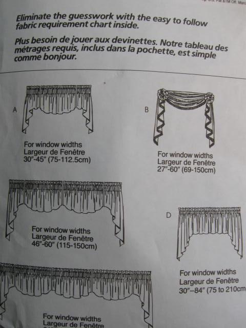New McCall's 3089 Home Dec In A Sec Window Treatments Sewing Pattern
