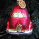 Red Bug Beatle Volkswagen Glass Car Ornament