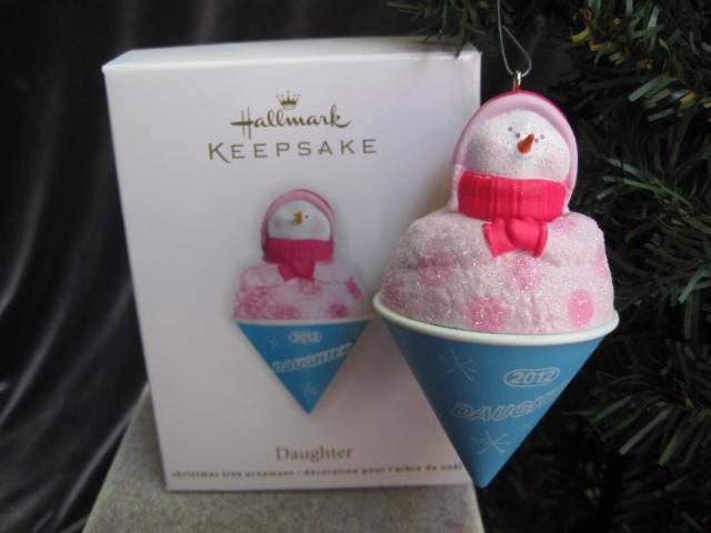 Hallmark 2012 Daughter Shaved Ice Snowcone Christmas Tree Ornament