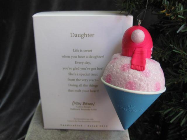 Hallmark 2012 Daughter Shaved Ice Snowcone Christmas Tree Ornament