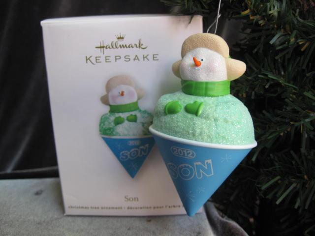 Hallmark 2012 Son Shaved Ice Snowcone Christmas Tree Ornament