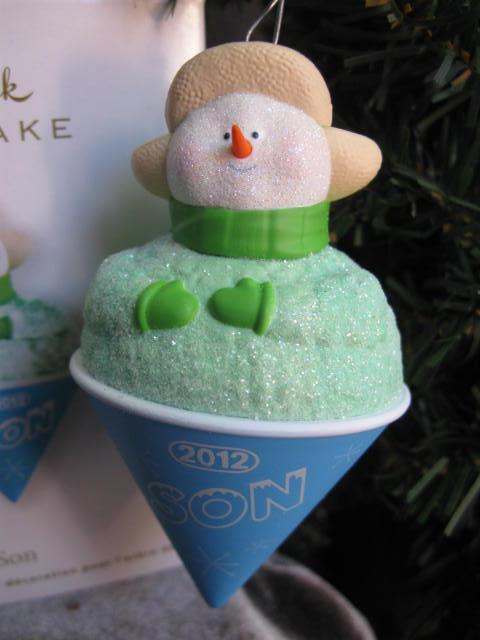 Hallmark 2012 Son Shaved Ice Snowcone Christmas Tree Ornament