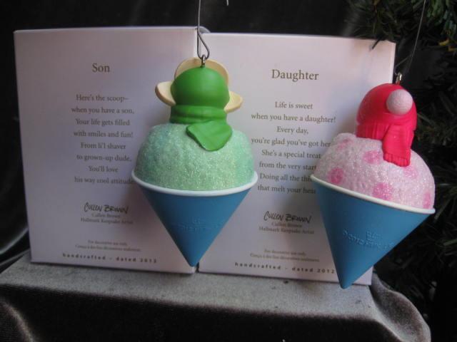 Hallmark 2012 Daughter & Son Shaved Ice Snowcone Christmas Tree Ornament