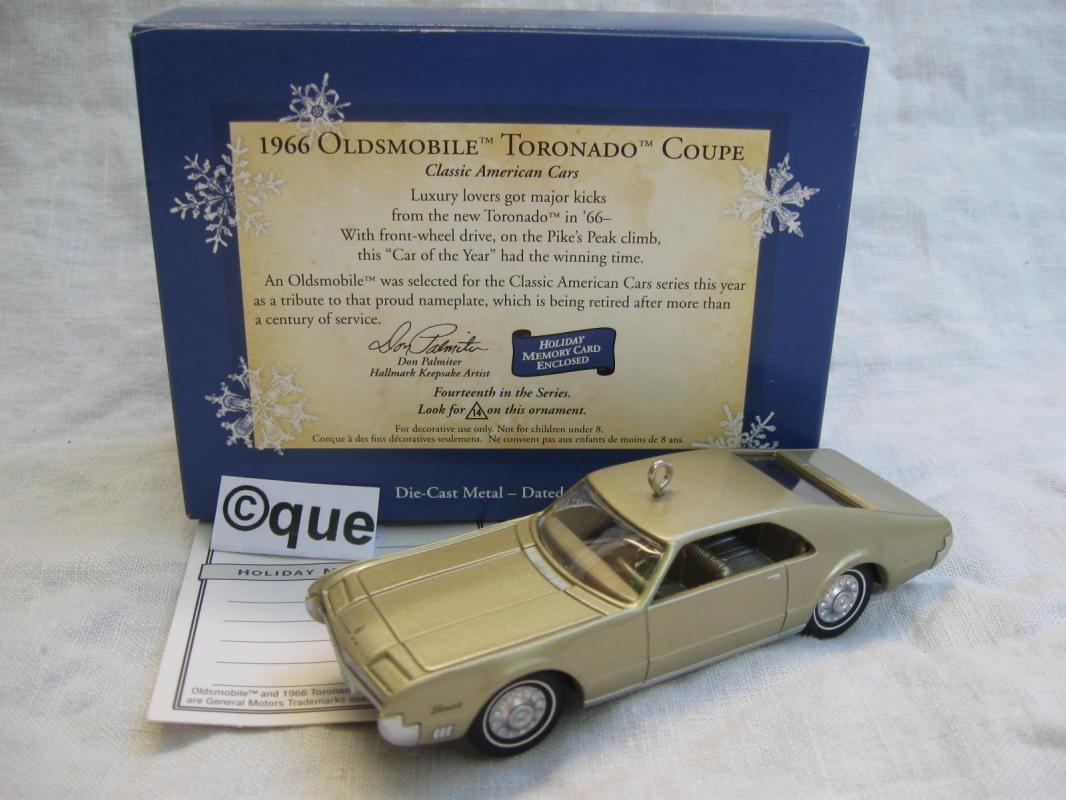 Hallmark 2004 1966 Oldsmobile Toronado Coupe 14th #14 In Classic American Cars Series Christmas Tree Ornament