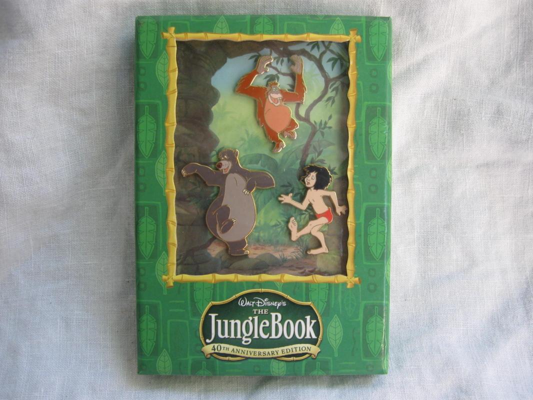 Walt Disney's Jungle Book Set Of 3 Pins 40th Anniversary Edition
