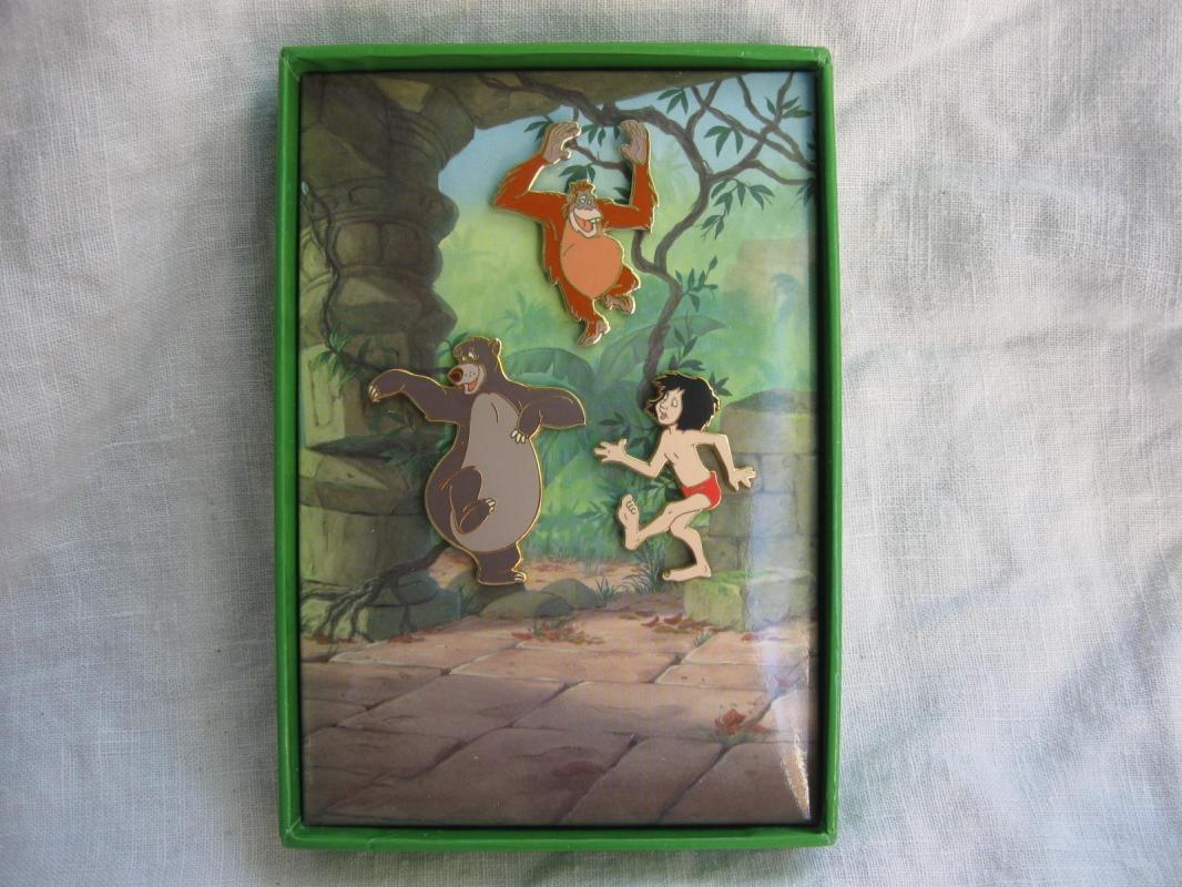 Walt Disney's Jungle Book Set Of 3 Pins 40th Anniversary Edition