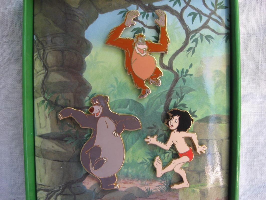Walt Disney's Jungle Book Set Of 3 Pins 40th Anniversary Edition